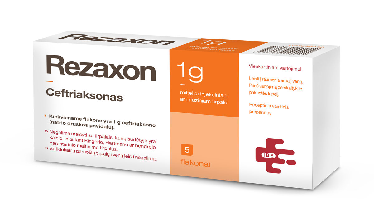 Rezaxon (cetriaxone) 1000 mg powder for solution for injection/infusion