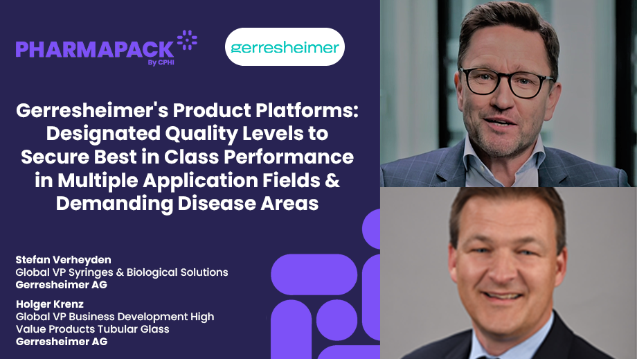 Gerresheimer's Product Platforms: Designated Quality Levels to Secure Best in Class Performance in Multiple Application Fields & Demanding Disease Areas