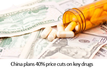 China plans 40% price cuts on key drugs