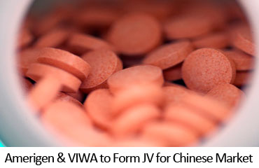 Amerigen & VIWA to Form JV for Chinese Market