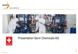 Senn Chemicals - Solutions Synthesized PPT