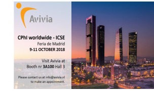 Meet Avivia / Excipia at booth 3A100  CPHI Madrid 2018