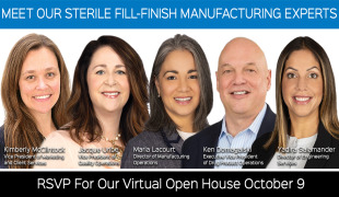 New Formulation & Sterile-Fill Finish Facility Online Open House on Oct 9