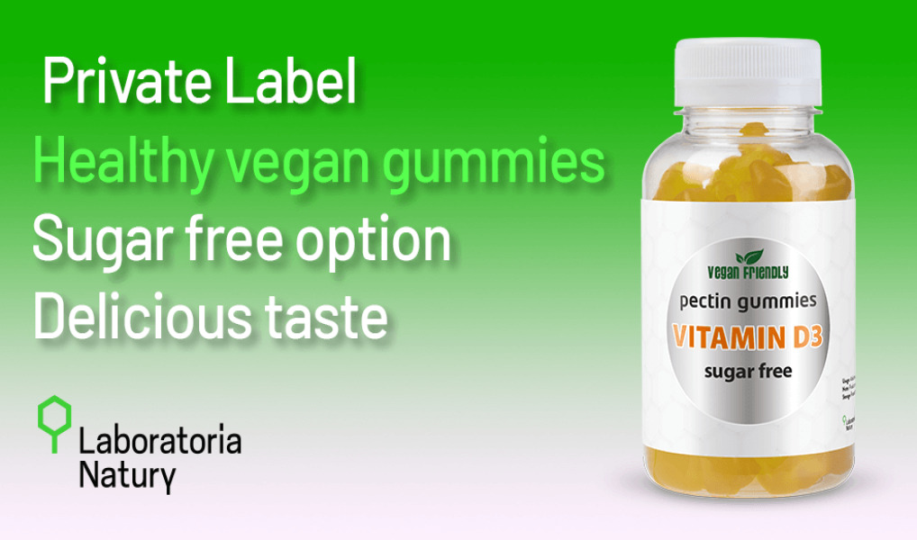 Delicious sugar-free pectin gummy supplements in your own brand!