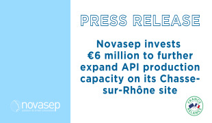 Novasep invests €6 million to further expand API production capacity on its Chasse-sur-Rhône site