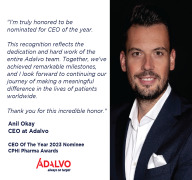 Adalvo CEO, Anil Okay nominated as finalist for CEO of the year award