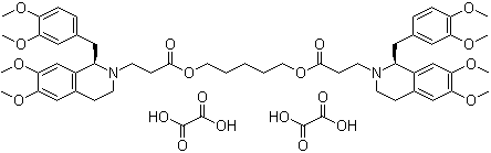 (1R,1'R)-2,2'-(3,11-Dioxo-4,10-dioxatridecamethylene)-bis-(1,2,3,4-tetrahydro-6,7-dimethoxy-1-veratrylisoquindline)-dioxalate