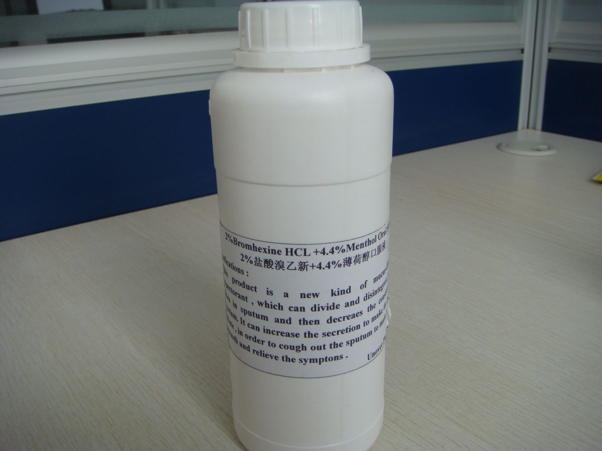 2%Bromhexine Hcl+4.4%Menthol Oral Solution