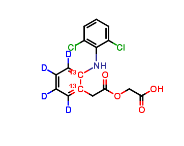 Aceclofenac-d4,13C2 (major)
