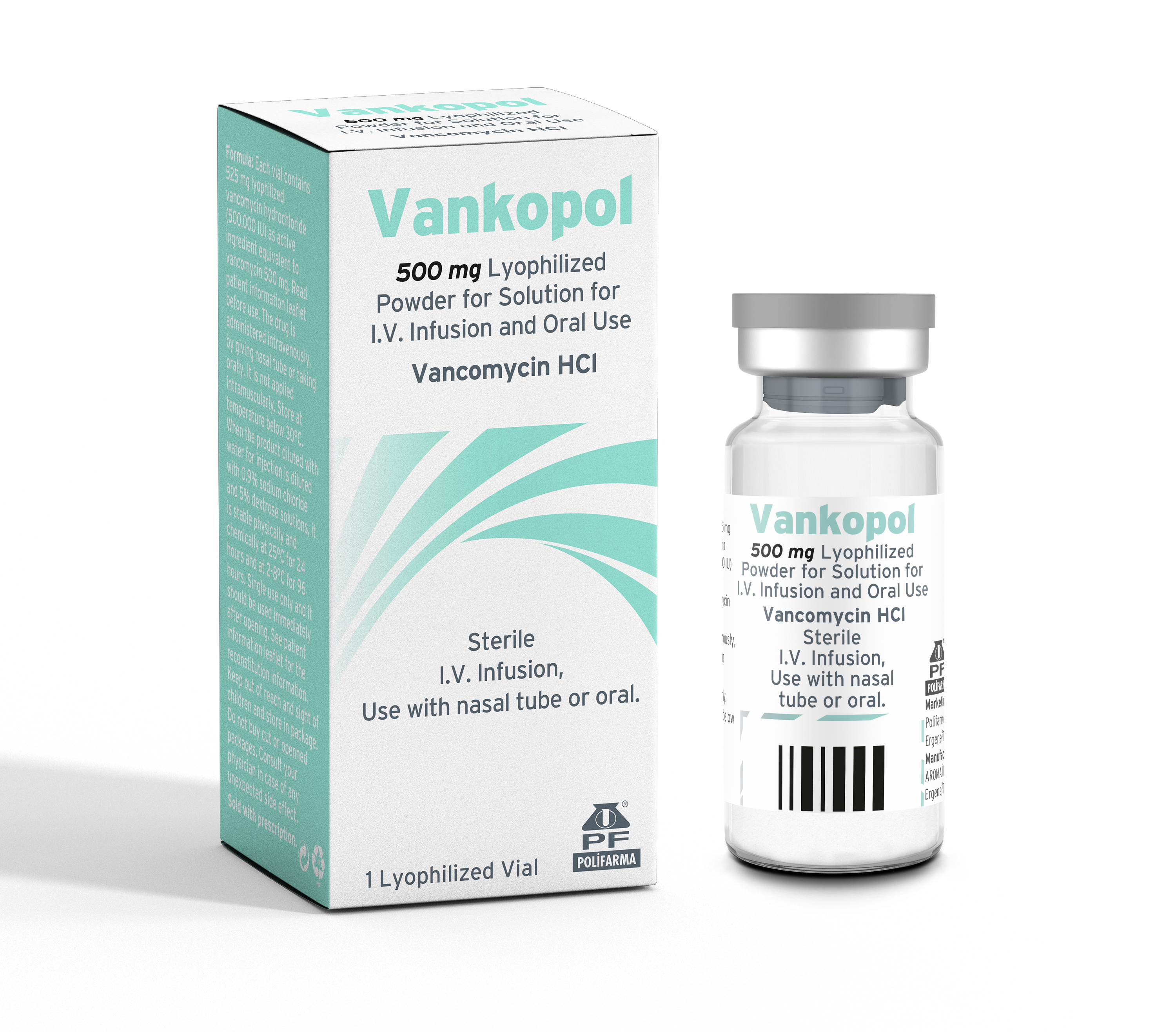 VANKOPOL 500 mg IV  Lyophilized powder for infusion and oral solution preparation - 1 vial