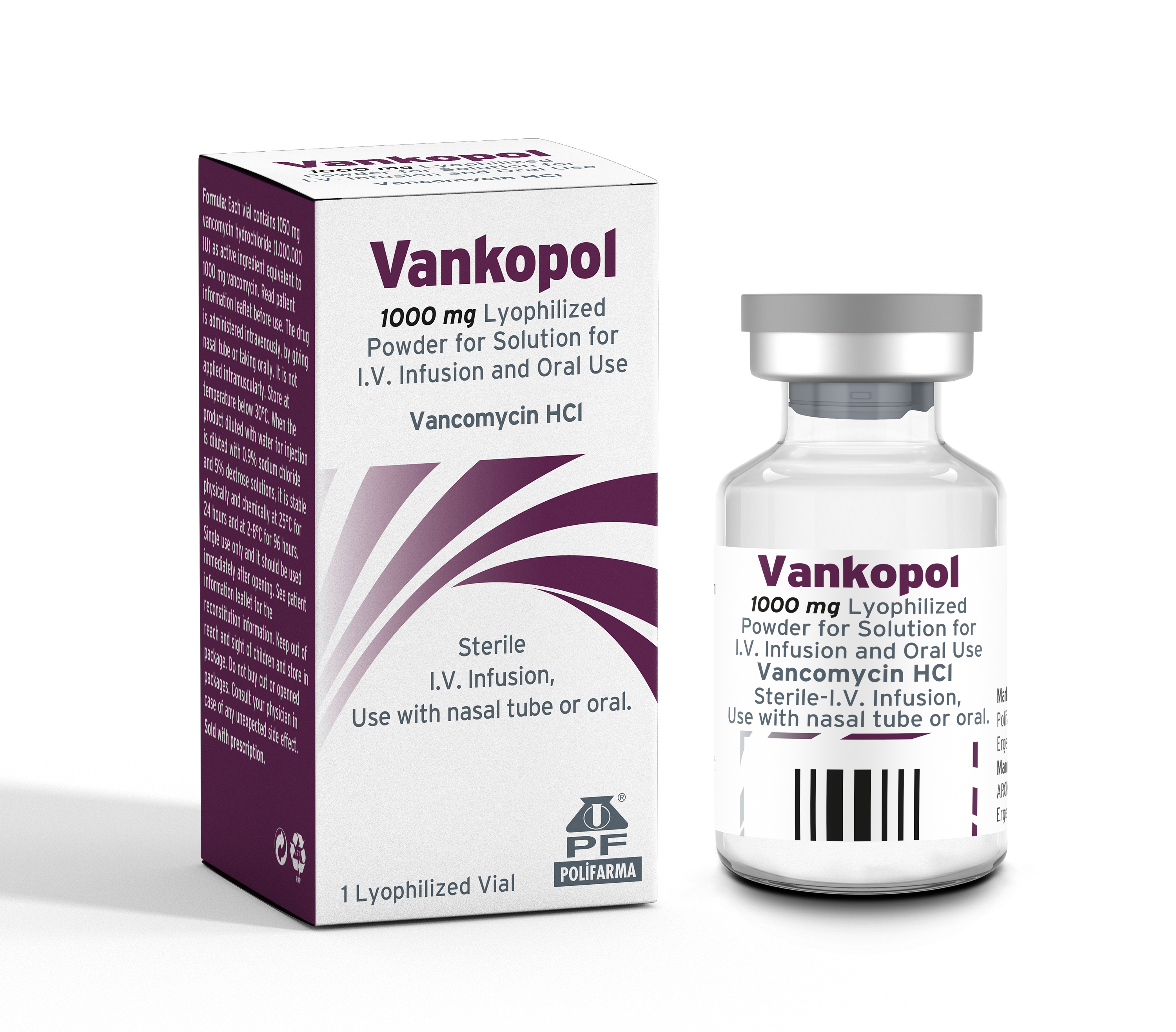 VANKOPOL 1000 mg IV Lyophilized powder for infusion and oral solution preparation - 1 vial