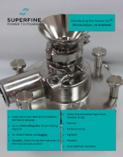 Superfine’s Vortex mill for Micronization