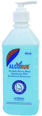 ALCORUB (Alcoholic Rub-in-Hand Disinfectant with Emollient & Moisturizer)