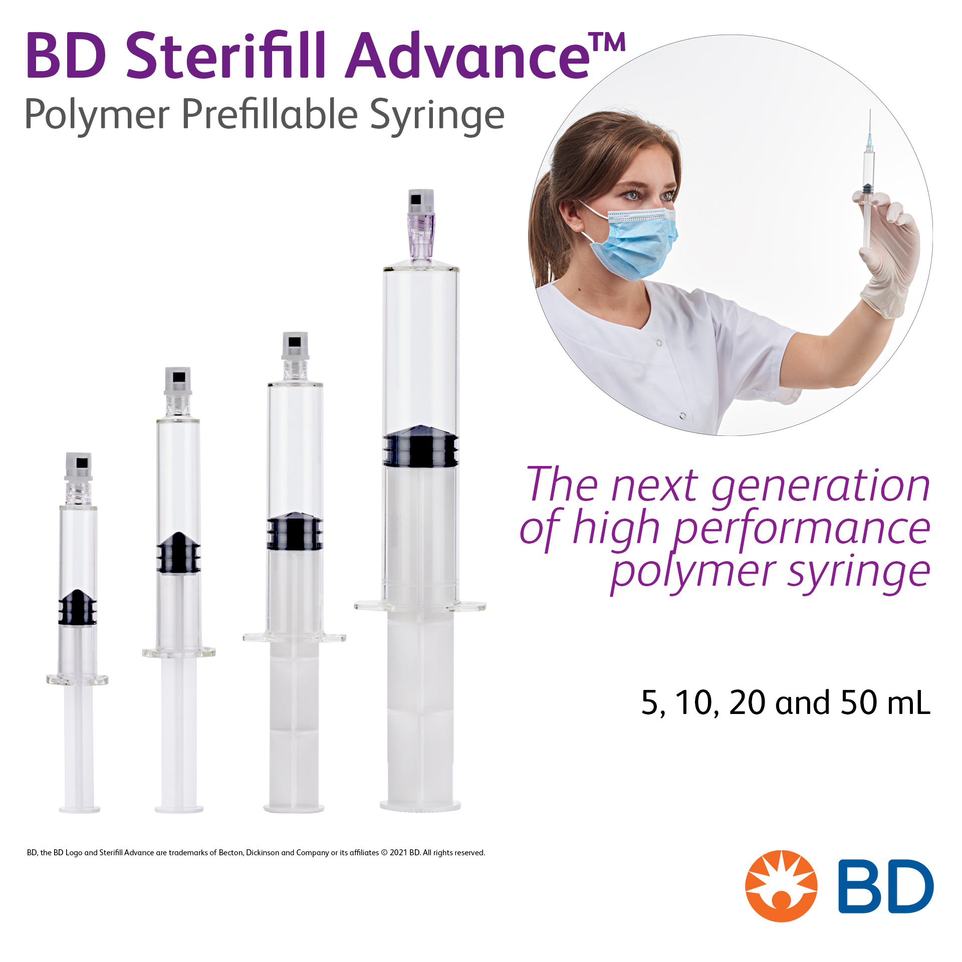 BD Sterifill Advance™ Polymer Prefillable Syringe - The next generation of high performance polymer syringe