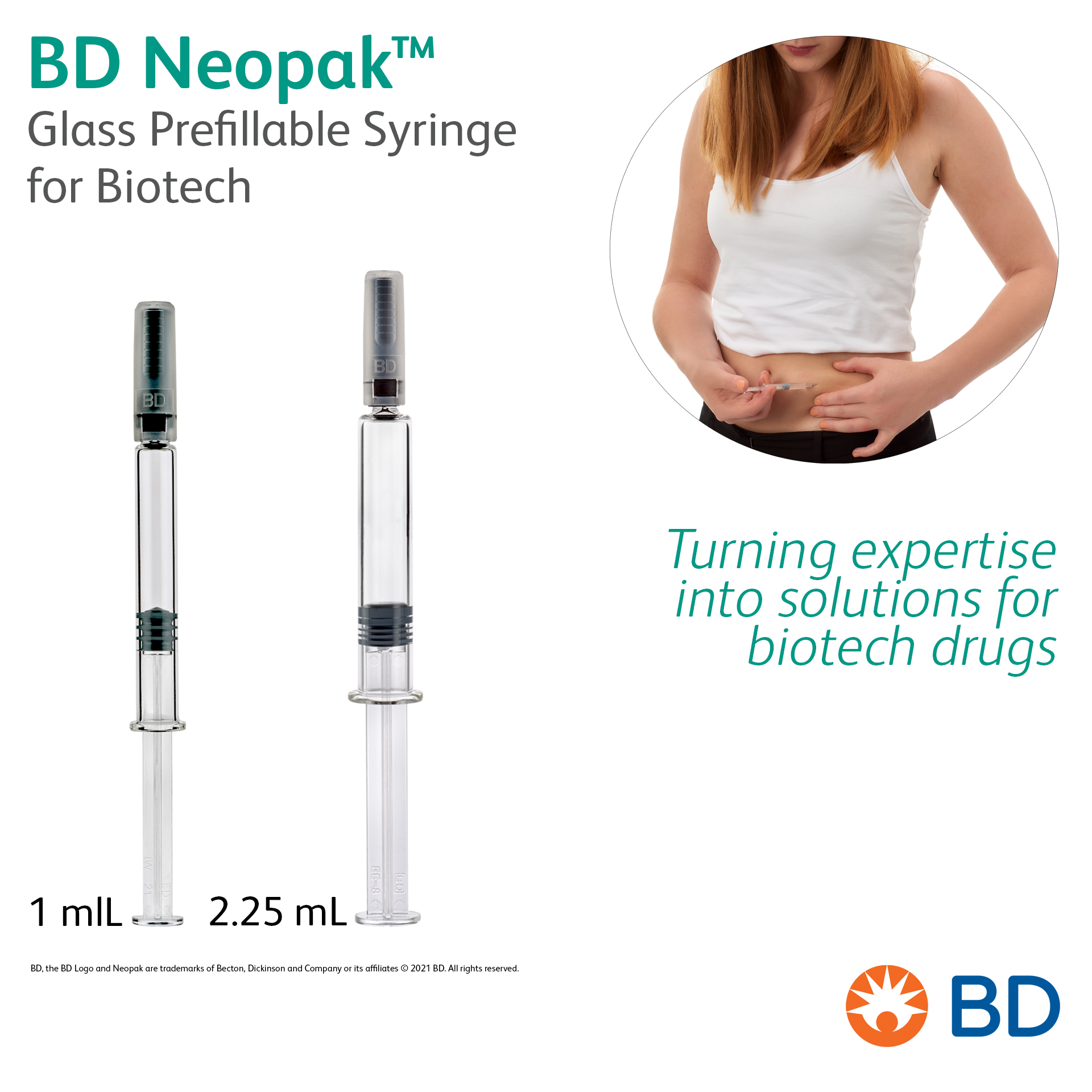 BD Neopak™ Glass Prefillable Syringe for Biotech - Turning expertise into solutions for biotech drugs
