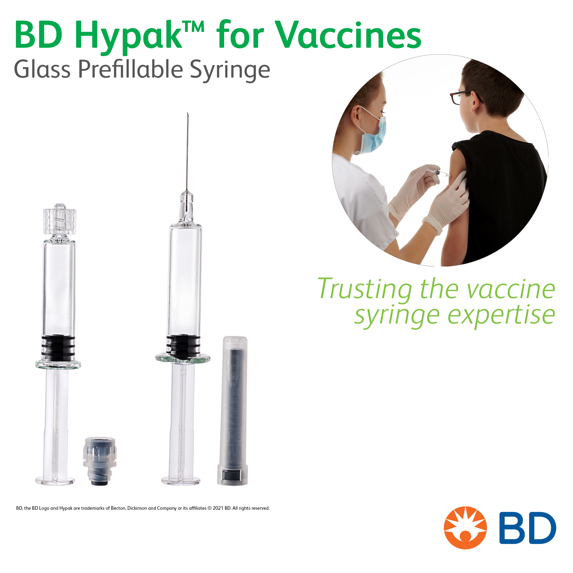 BD Hypak™ for Vaccines Glass Prefillable Syringe - Trusting the vaccine syringe expertise