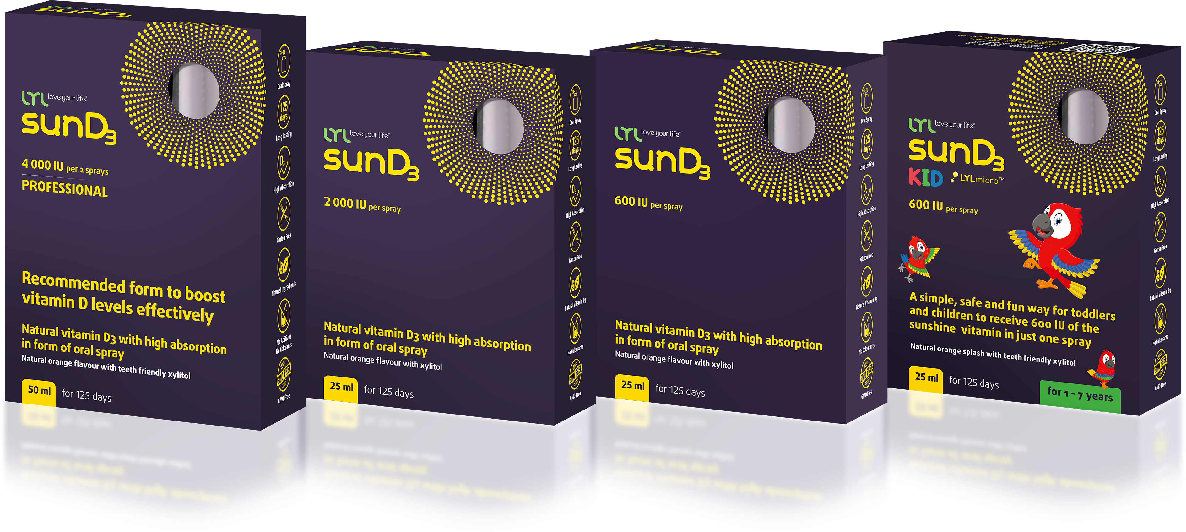 LYL sunD3 (high absorption Vitamin D3 in spray form)