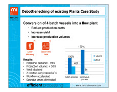 Plant Debottlenecking by Continuous Manufacturing Case Study