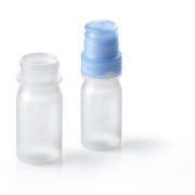 Bottle with ophthalmic squeeze dispenser