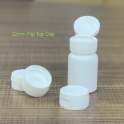 Flip top caps for tablet/capsule container