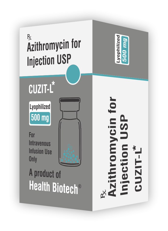CUZIT-L - AZITHROMYCIN 500 MG INJECTABLE