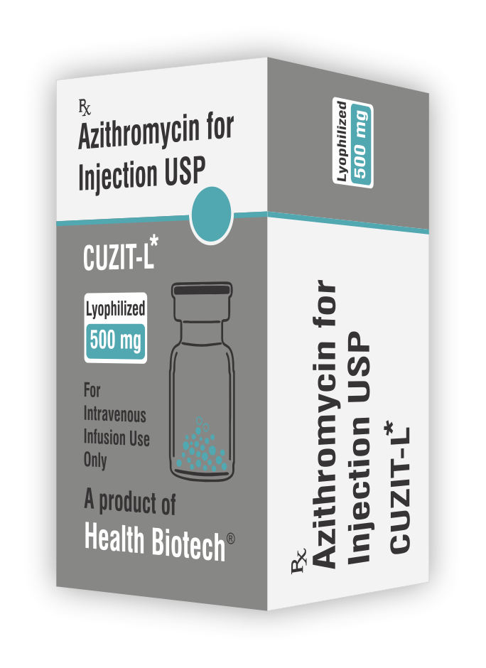 CUZIT-L - AZITHROMYCIN 500 MG INJECTABLE