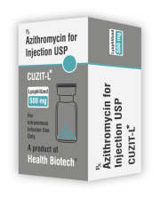 CUZIT-L - AZITHROMYCIN 500 MG INJECTABLE