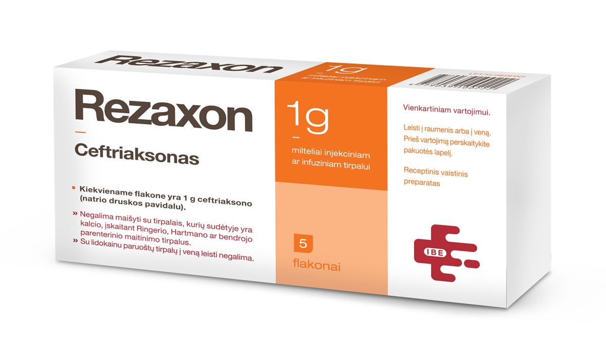 Rezaxon (cetriaxone) 1000 mg powder for solution for injection/infusion