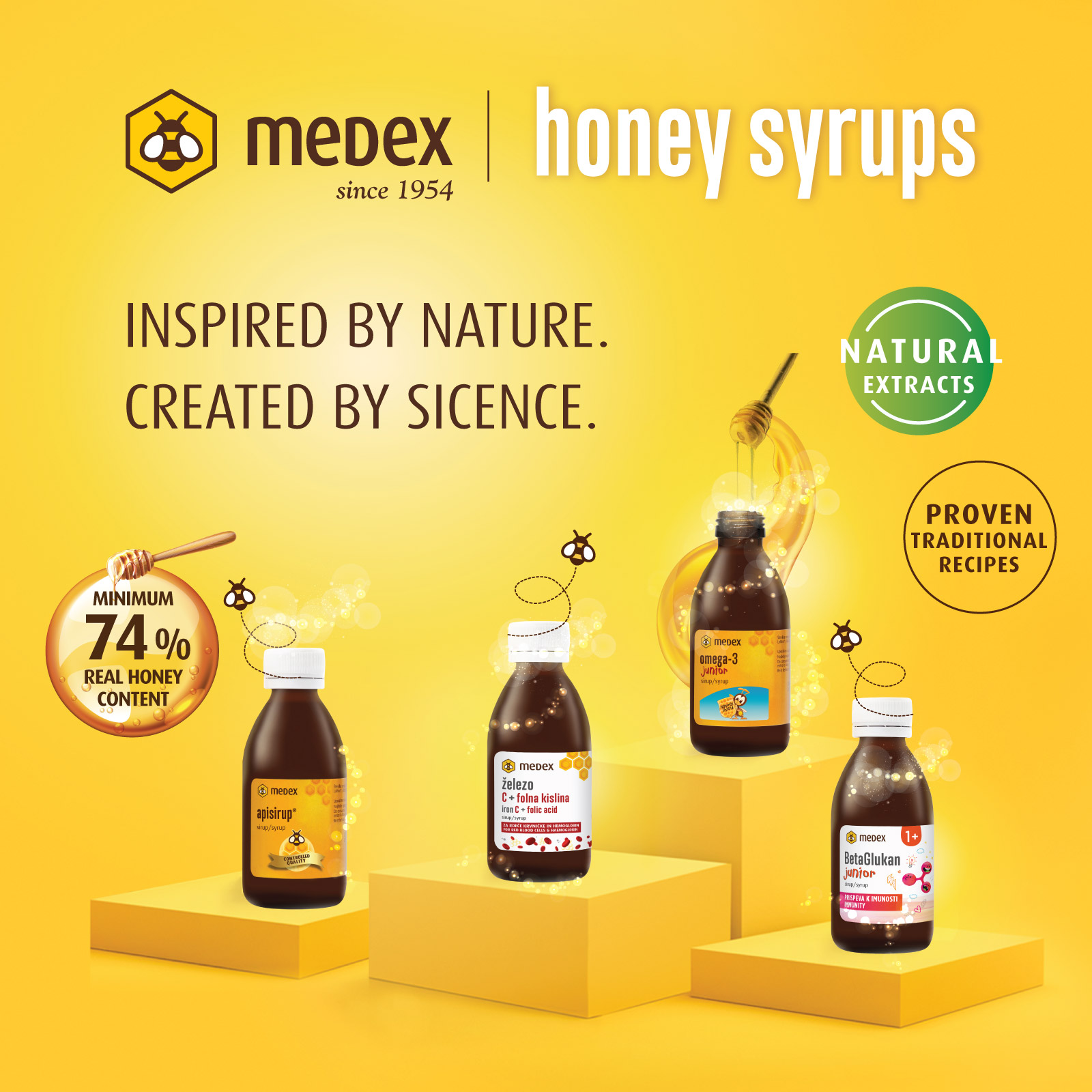 Honey-based syrups line