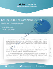 Cancer Cell Lines- research use only