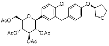 (1S)-1,5-Anhydro-1-C-[4-chloro-3-[[4-[[(3S)-tetrahydro-3-furanyl]oxy]phenyl]methyl]phenyl]-D-glucitol tetraacetate