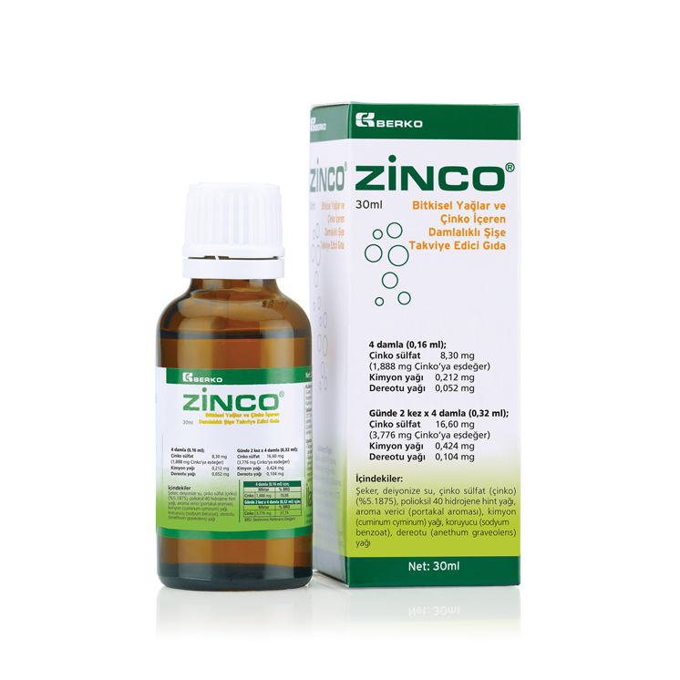 Zinco Drops, Containing Zinc and Herbal Oils