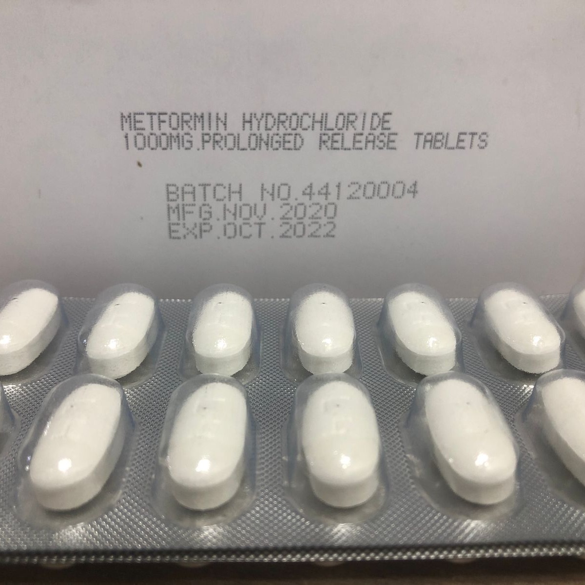 Metformin PR tablets