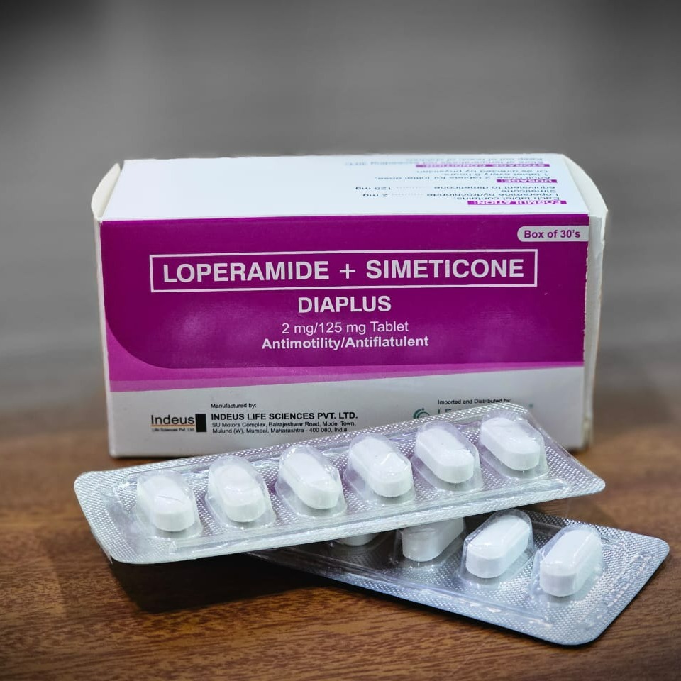 Loperamide 2mg and Simethicone 125mg tablet