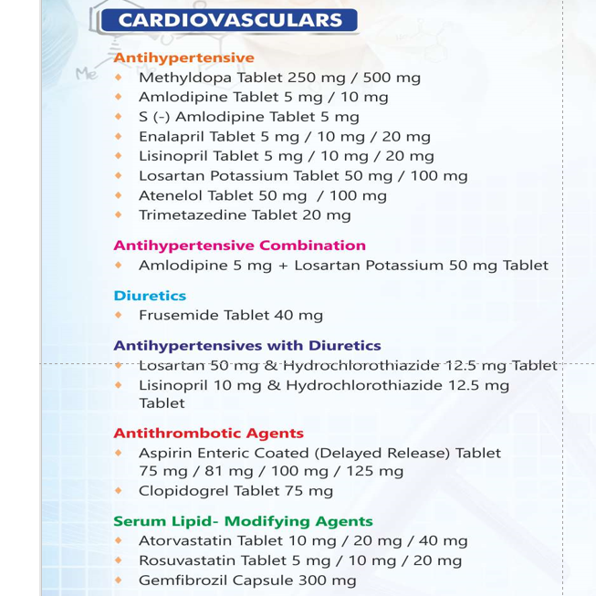 Cardiovasculars