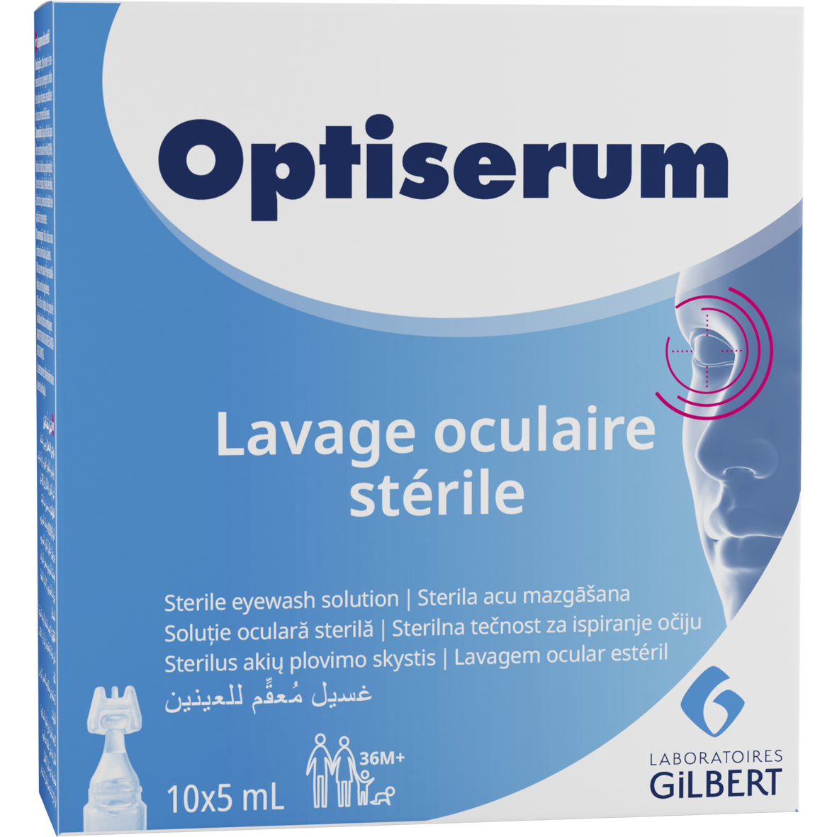 Optiserum sterile eye wash 5ml single dose 10