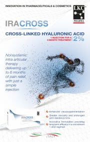 IRACROSS - CROSS LINKED HYALURONIC ACID WITH DVS FOR INTRA-ARTICULAR INJECTIONS