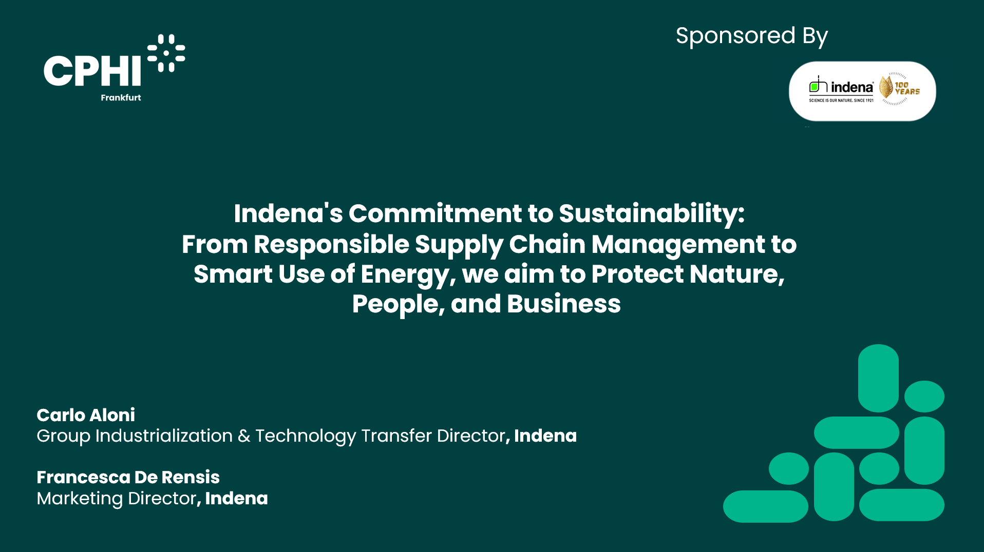 Indena's Commitment to Sustainability: From Responsible Supply Chain Management to Smart Use of Energy, we aim to Protect Nature, People, and Business