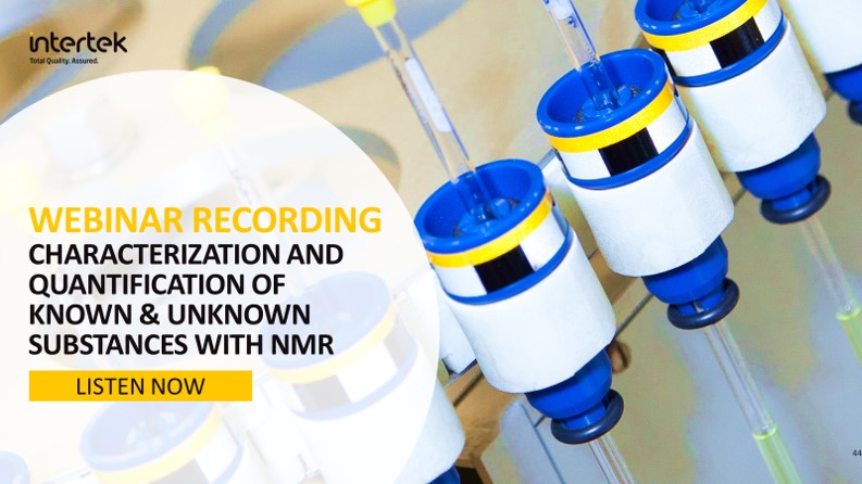 WEBINAR - Characterization and quantification of known & unknown substances by NMR