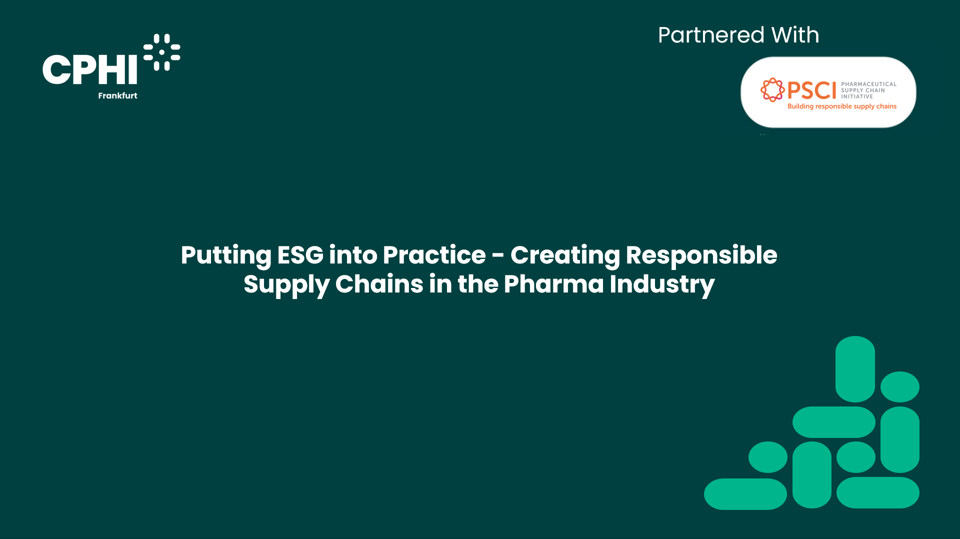 Putting ESG into Practice - Creating Responsible Supply Chains in the Pharma Industry
