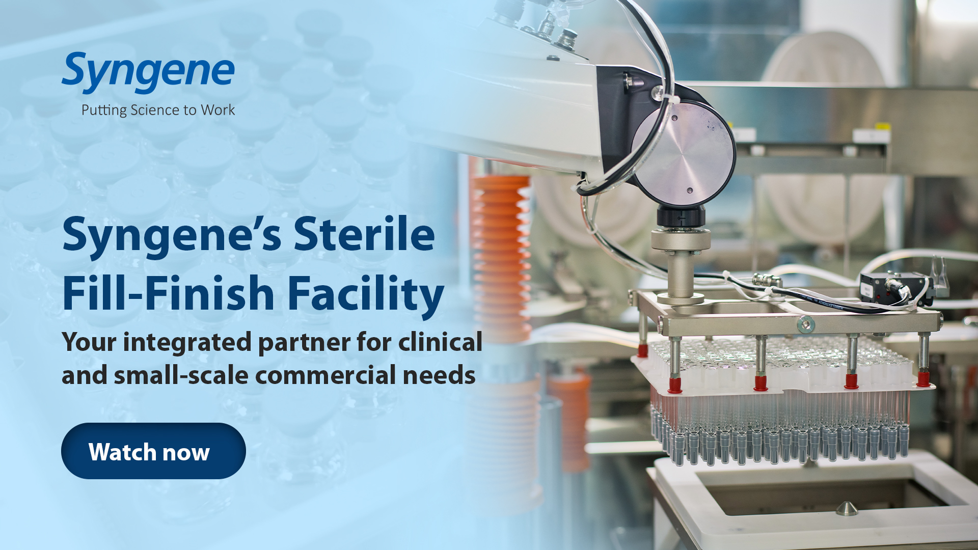 Syngene's Sterile fill finish facility
