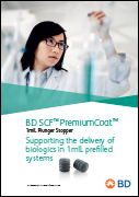 BD SCF™ PremiumCoat™ 1 mlL Plunger Stopper - Supporting the delivery of biologics in 1 mlL prefilled systems