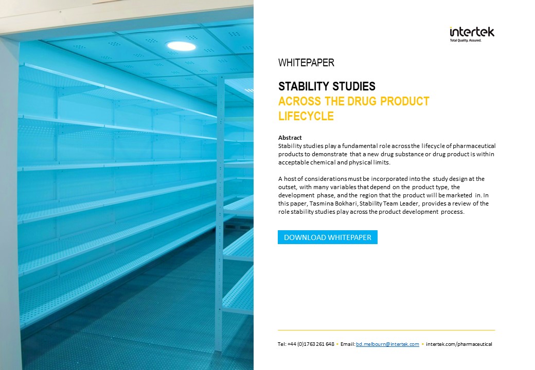 Whitepaper - Stability Studies Across the Drug Product Lifecycle