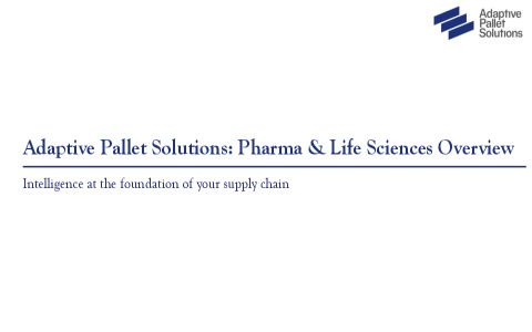 Adaptive Pallet Solutions Overview