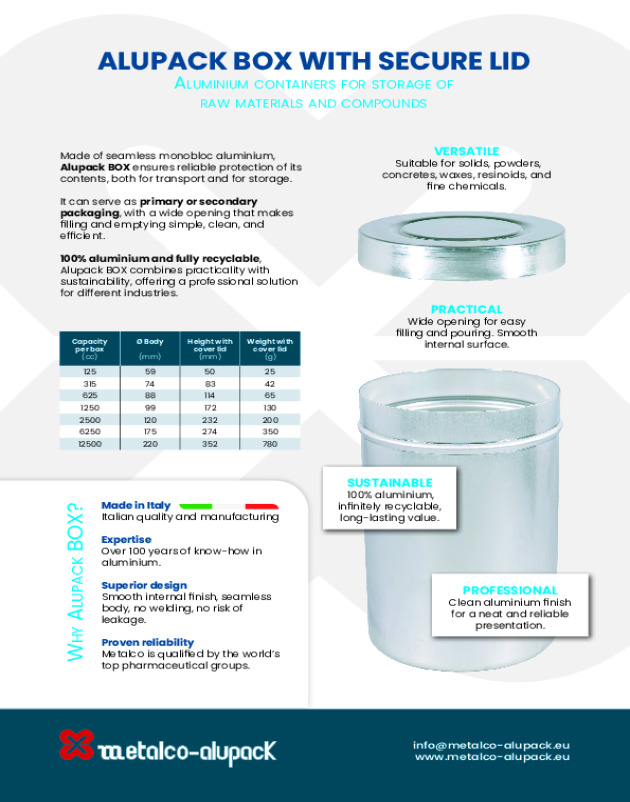 Alupack Box With Secure Lid