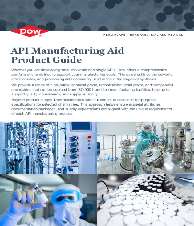API Manufacturing Aid Product Guide