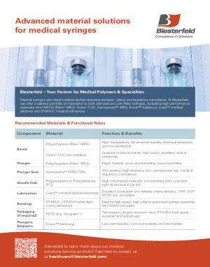 Biesterfeld Healthcare Portfolio for Medical Seringes