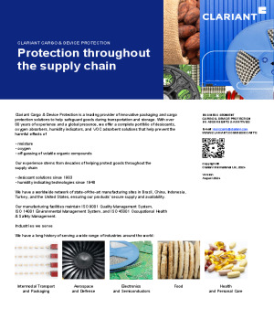 Clariant Cargo & Device Protection Portfolio