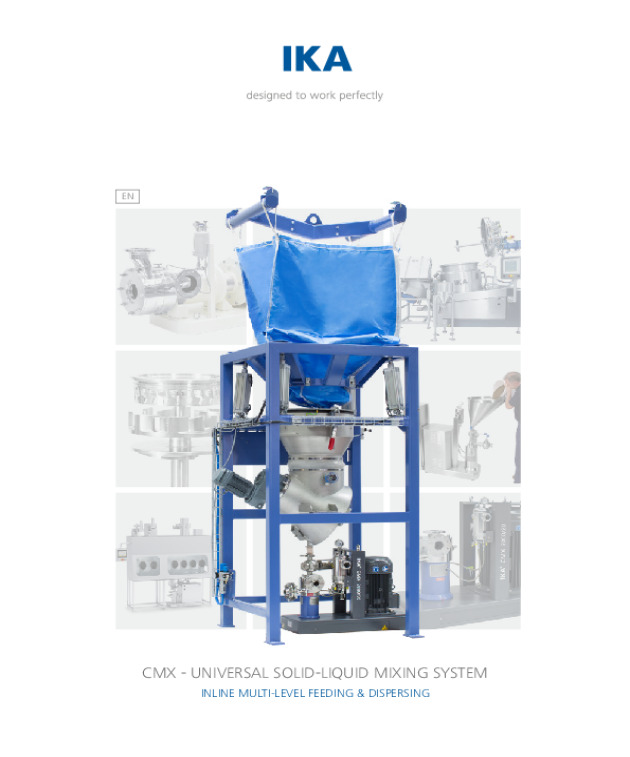 CMX solid-liquid mixing system with 2 dispersing stages