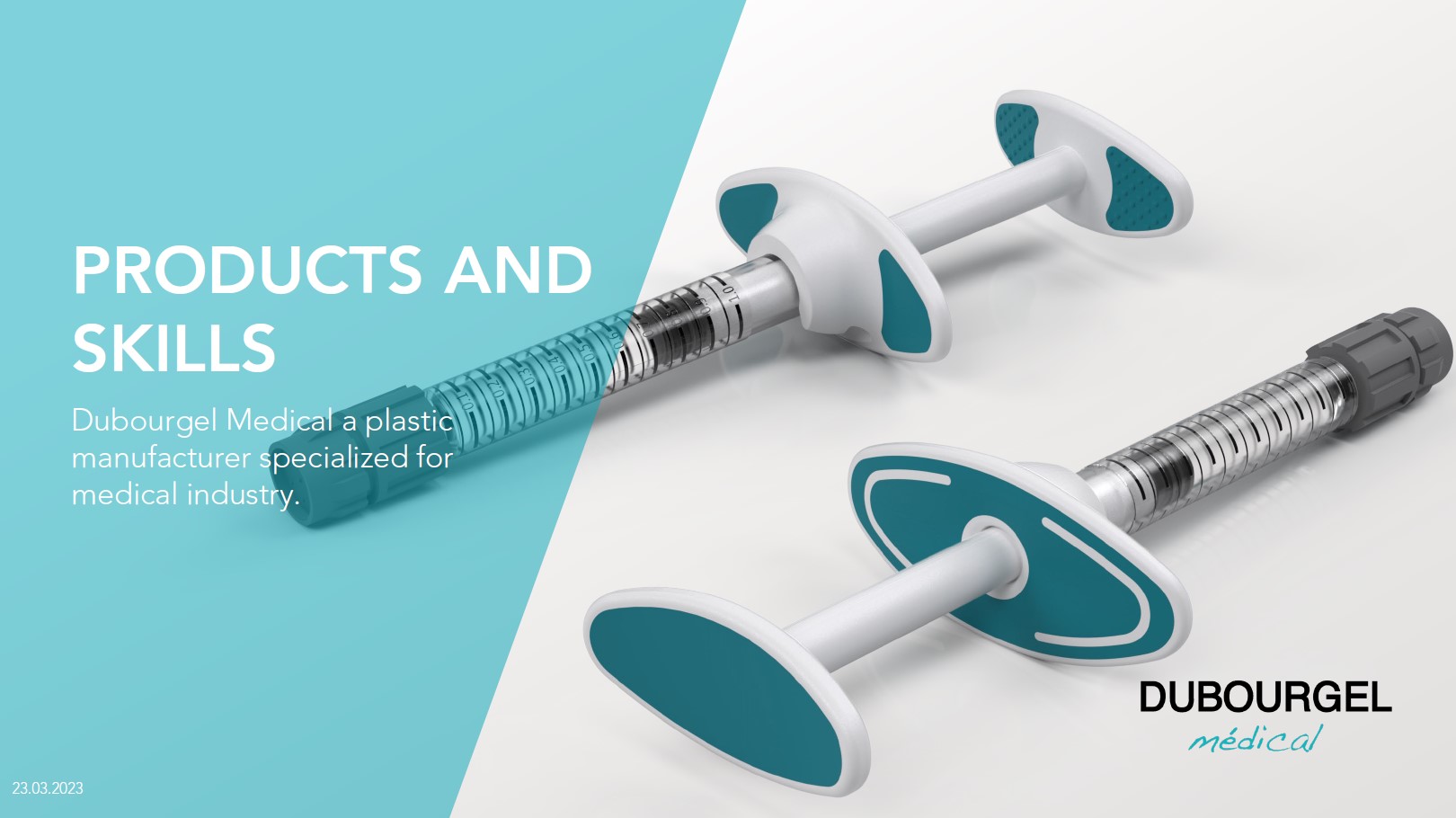 Dubourgel Medical Leaftlet Syringes Range Presentation